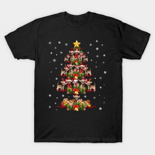 Chihuahua Christmas Tree TShirt Xmas Gift For Chihuahua Dog T-Shirt